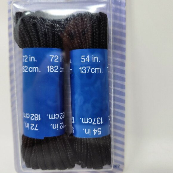 2 Sets Black Boot Laces, 72 Inch and 54 Inch - Picture 3 of 8